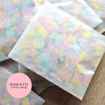 Paper Confetti hearts 1.5cm - Pastel Party Mix