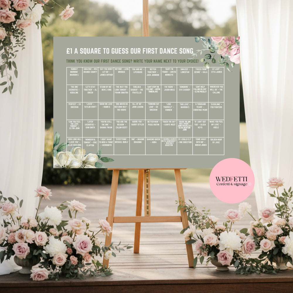 Sweepstake board A0 A1 A2 - style 5