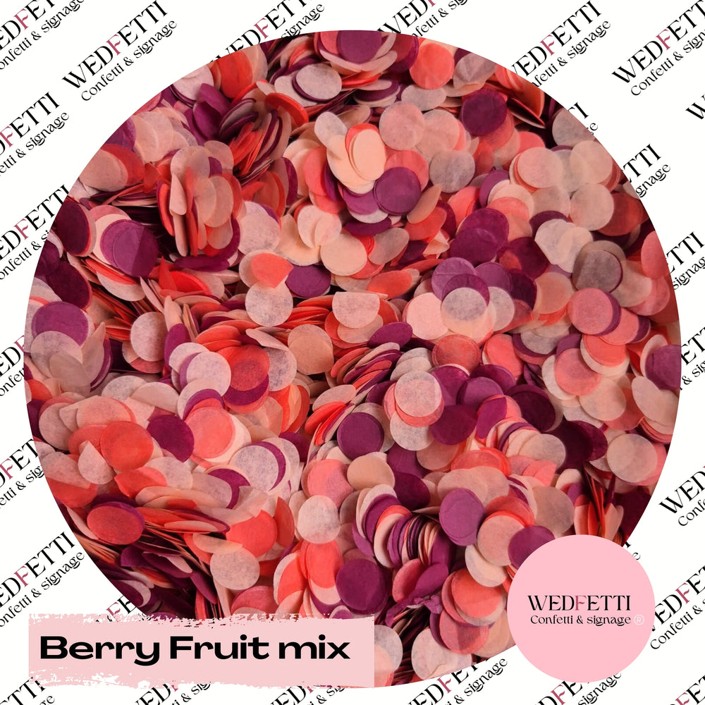Slow falling paper Confetti - Berry Fruit mix