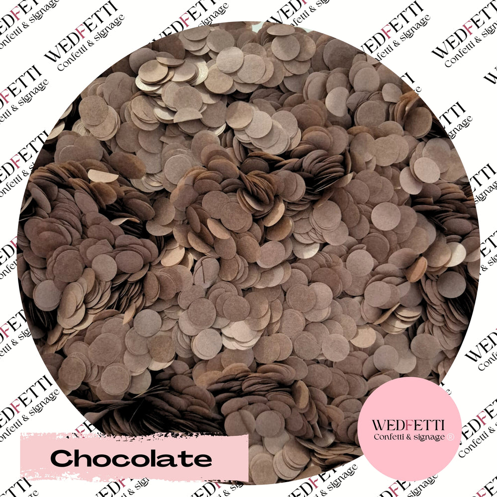 Slow falling paper Confetti - Chocolate