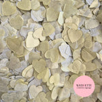 Slow falling shimmering paper Confetti 2.5cm Hearts - Gold - Biodegradable