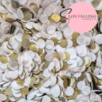 Slow falling paper Confetti - Gold + White