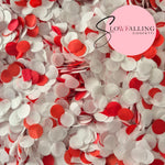 Slow falling paper Confetti - China Red White