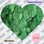 Biodegradable paper Confetti hearts - Green