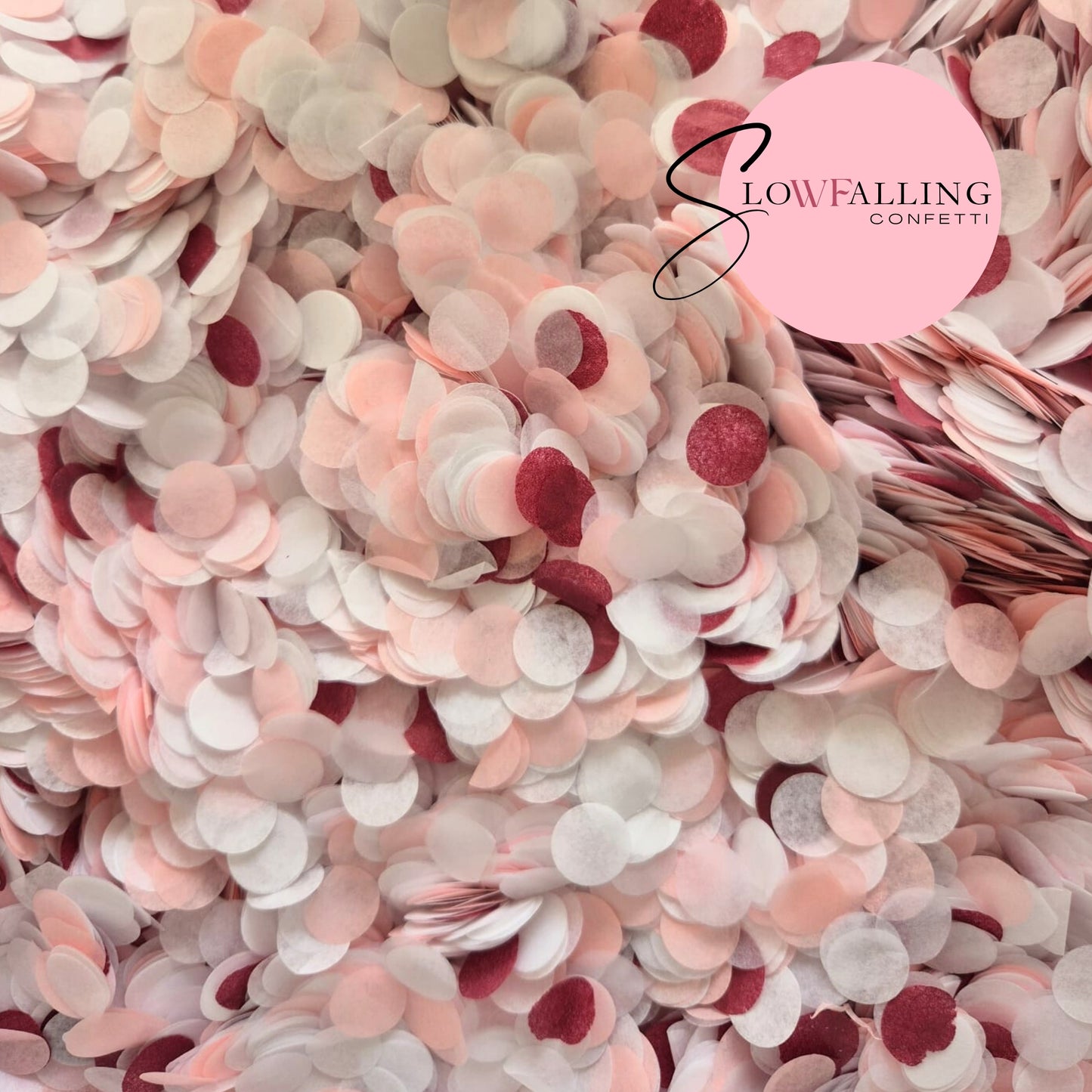 Slow falling paper Confetti - Soft Burgundy Pink