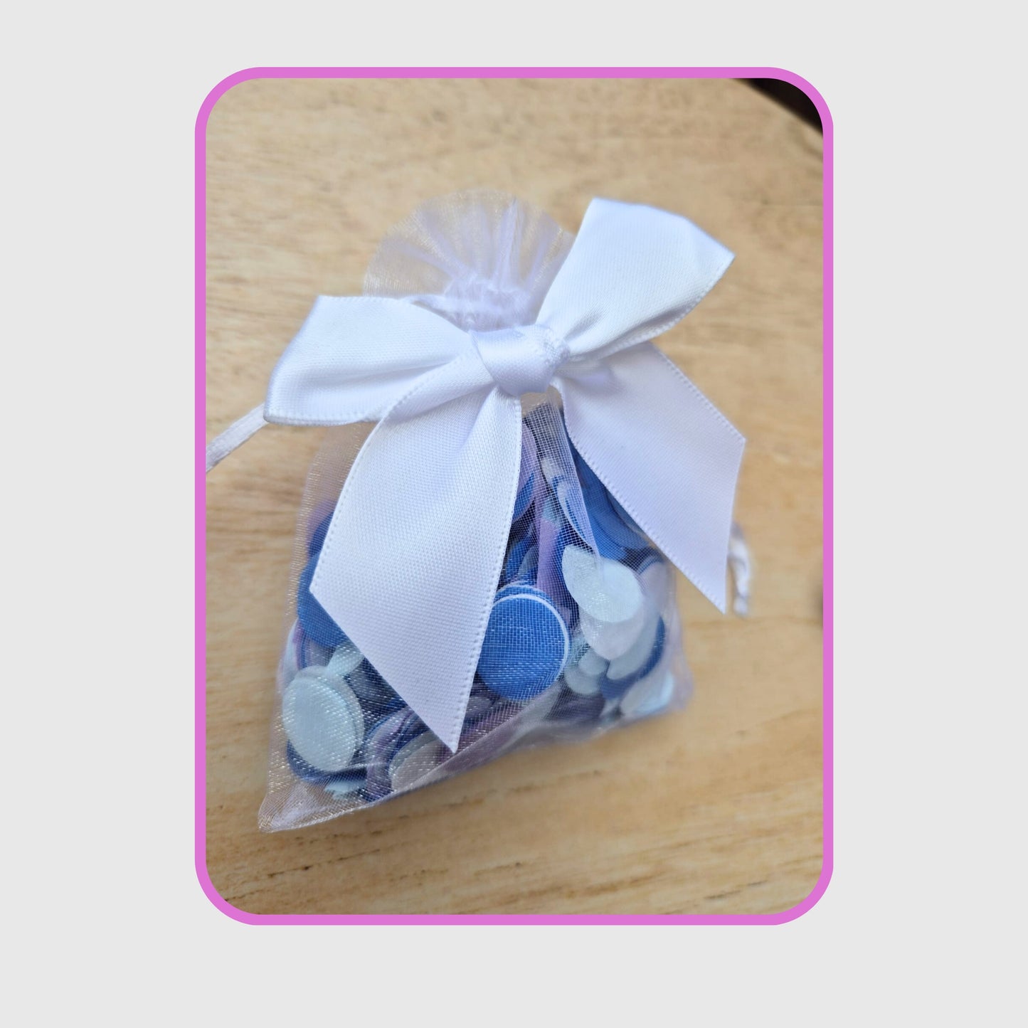 Coloured sheer drawstring organza bags