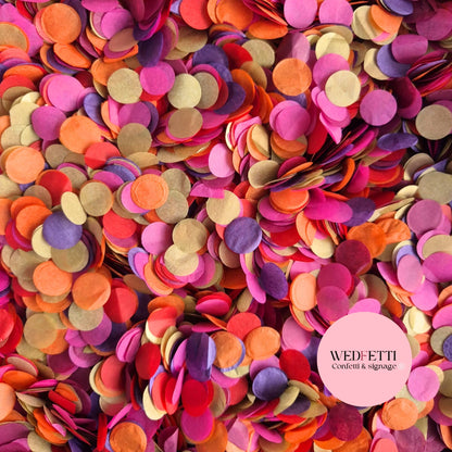 Slow falling paper Confetti - Golden Red Dragon Mix