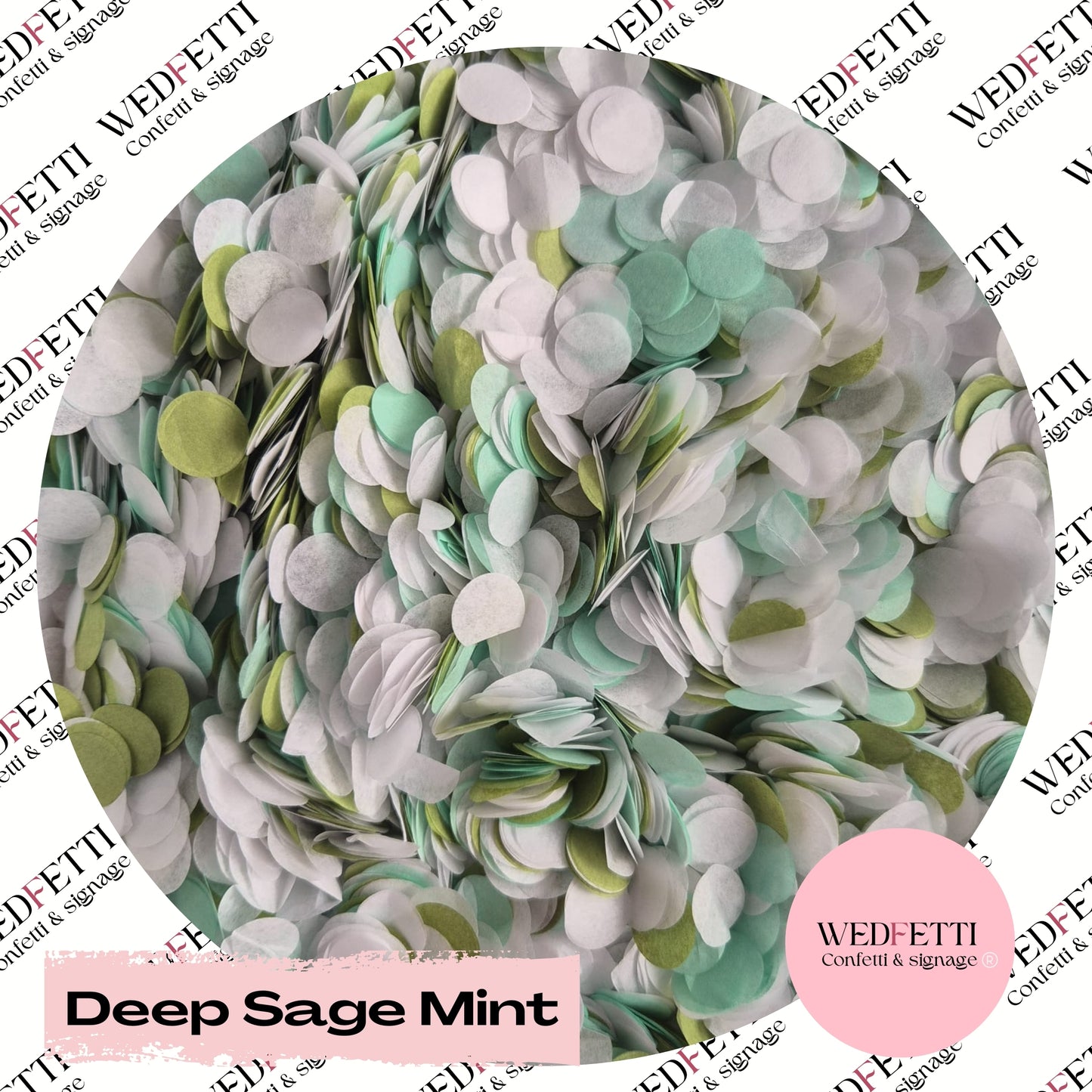 Slow falling paper Confetti - Deep Sage Mint