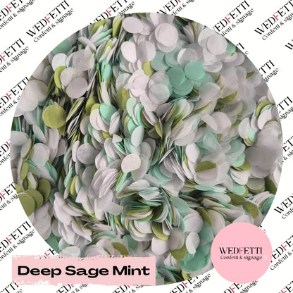 Slow falling paper Confetti - Deep Sage Mint