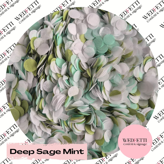 Slow falling paper Confetti - Deep Sage Mint