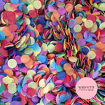 Slow falling paper Confetti - Classic Party+ Fuschia Blue Green