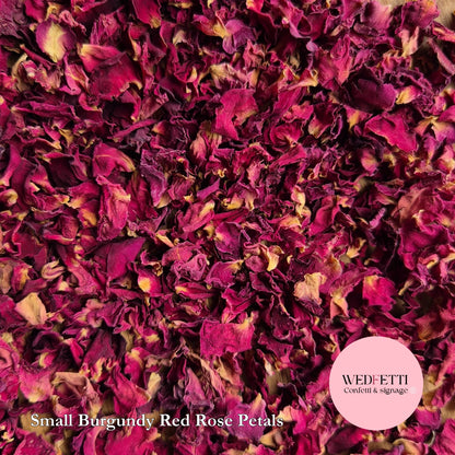 Petal Confetti - Burgundy red small rose petals