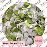 Circles Large 2.5cm Biodegradable - Deep Sage White