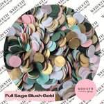 Circles Large 2.5cm Biodegradable - Full Sage Blush Gold