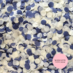 Slow falling paper Confetti - Navy Blue Light Ivory