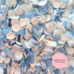 Circles Large 2.5cm Biodegradable - Dusty Blue White