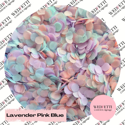 Slow falling paper Confetti - Lavender Pink Blue