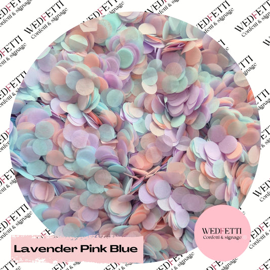 Slow falling paper Confetti - Lavender Pink Blue