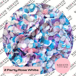 Slow falling paper Confetti - 2 Party Rose White