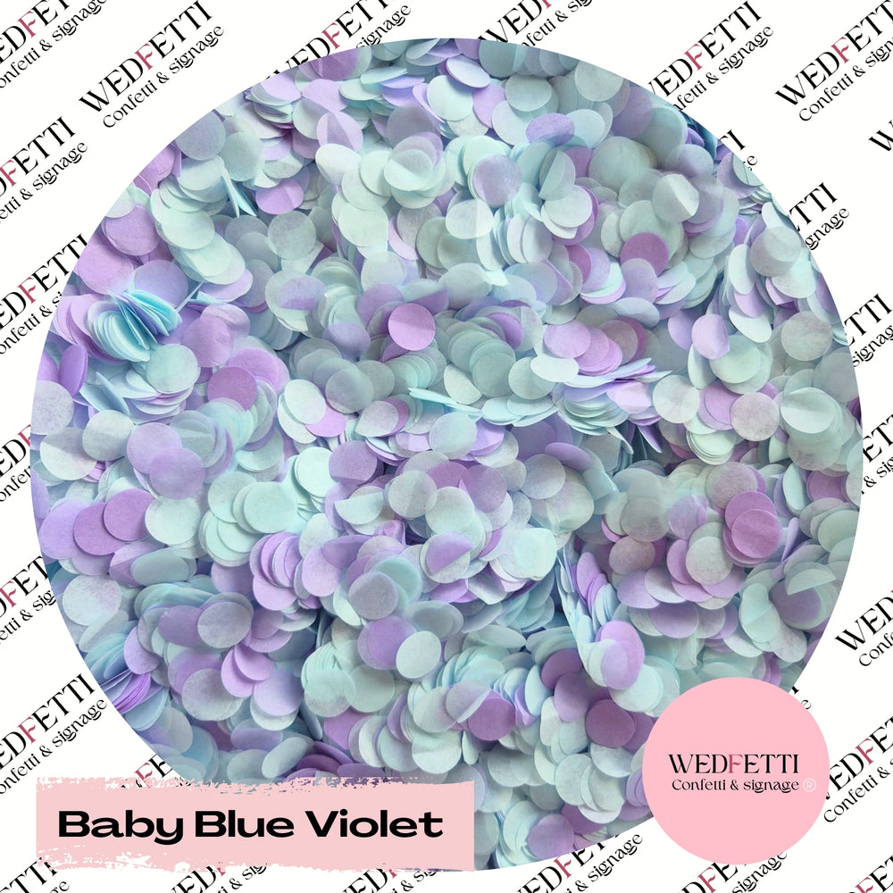 Slow falling paper Confetti - Baby Blue Violet