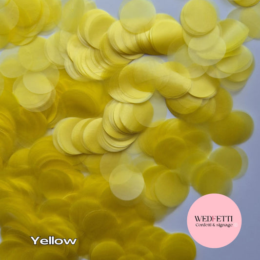 Water Soluble Rice Paper Confetti - Yellow