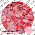 Circles Large 2.5cm Biodegradable - Rosey BPink Peach