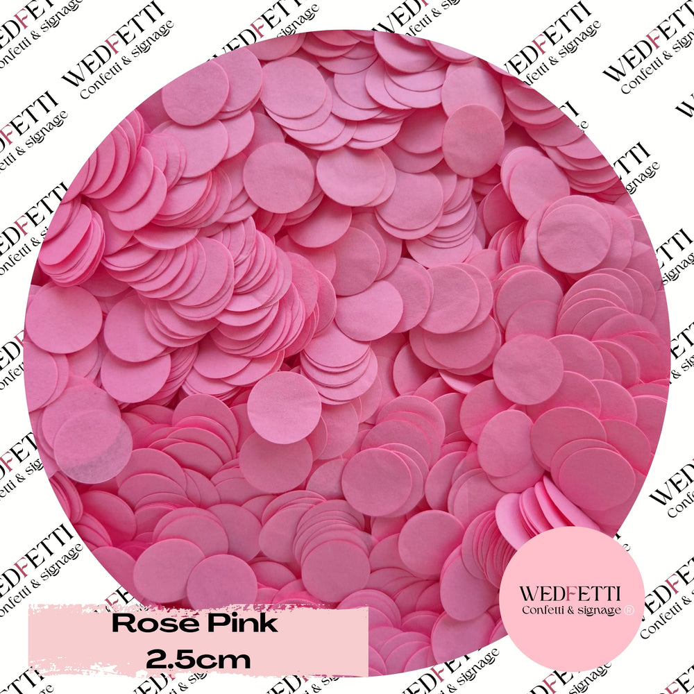Circles Large 2.5cm Biodegradable - Rose Pink