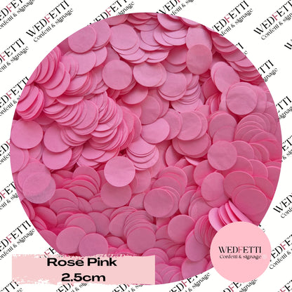 Circles Large 2.5cm Biodegradable - Rose Pink