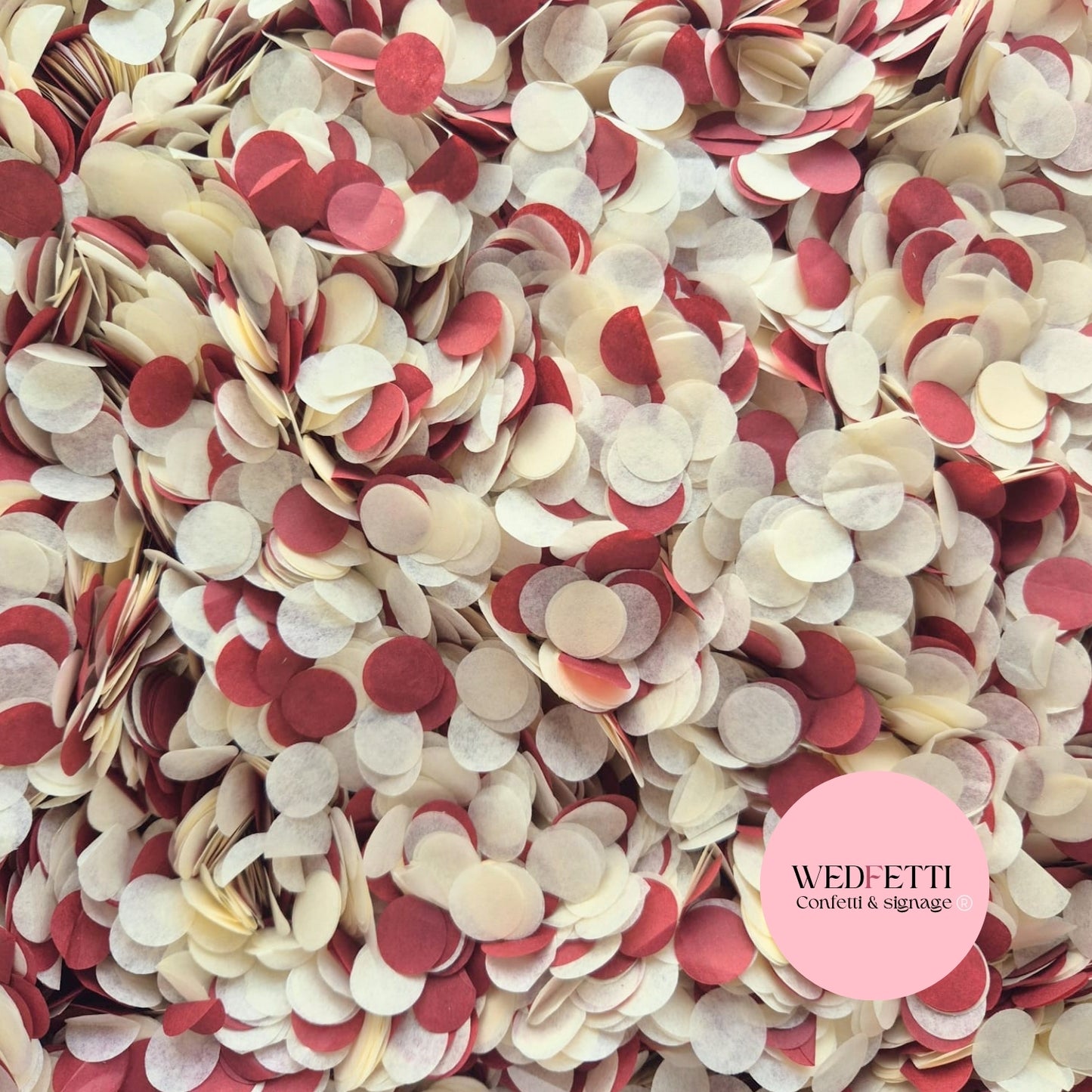 Slow falling paper Confetti - Ivory Wine