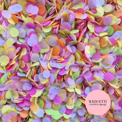 Slow falling paper Confetti - Fuschia Salad Lime