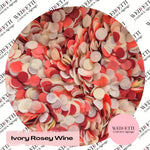 Slow falling paper Confetti - Ivory Rosey Wine