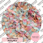 Slow falling paper Confetti - Rose Peach Baby Blue