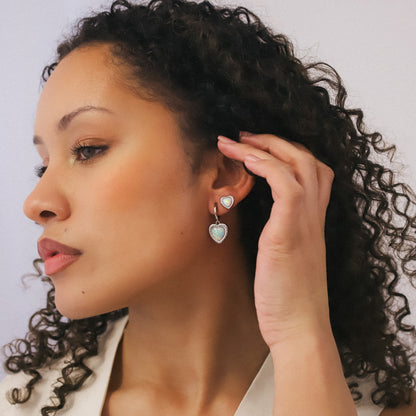 Suki Opal Heart Studs | 925 Sterling Silver