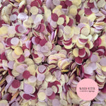 Biodegradable confetti Slow falling paper -  Ivory + Purples