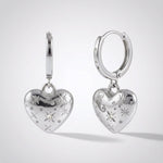 Blythe Bubble Heart Huggies | 925 Sterling Silver