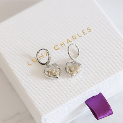 Blythe Bubble Heart Huggies | 925 Sterling Silver