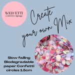 Create your own Multi Colour paper circle Confetti mix 1.5cm