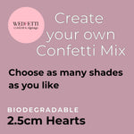 Create your own Multi Colour paper heart Confetti mix 2.5cm