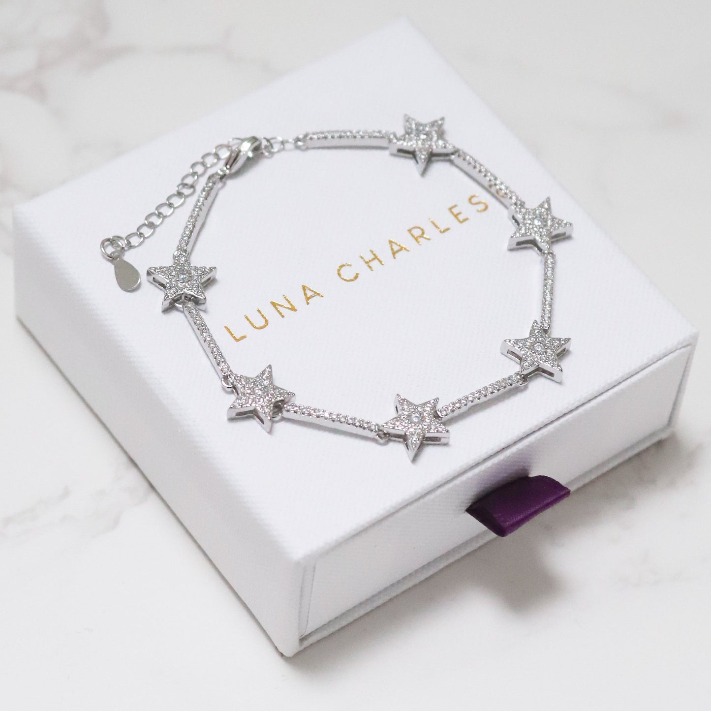 Etta Sparkling Star Bracelet | Silver Plated