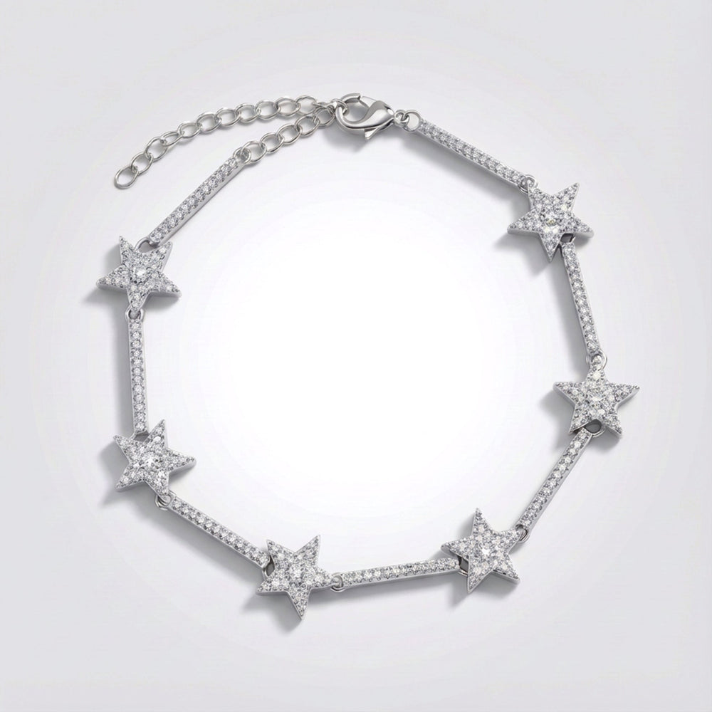 Etta Sparkling Star Bracelet | Silver Plated