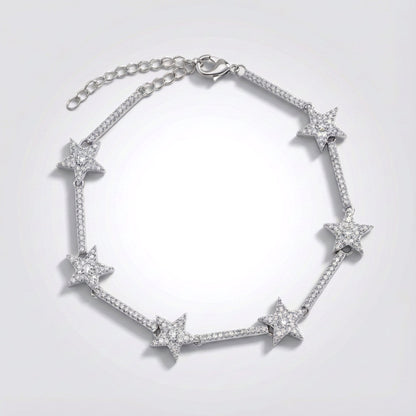 Etta Sparkling Star Bracelet | Silver Plated