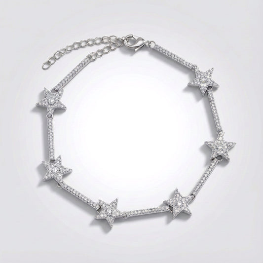 Etta Sparkling Star Bracelet | Silver Plated