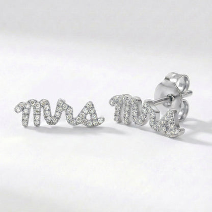 Ettie 'Mrs' Stud Earrings | 925 Sterling Silver