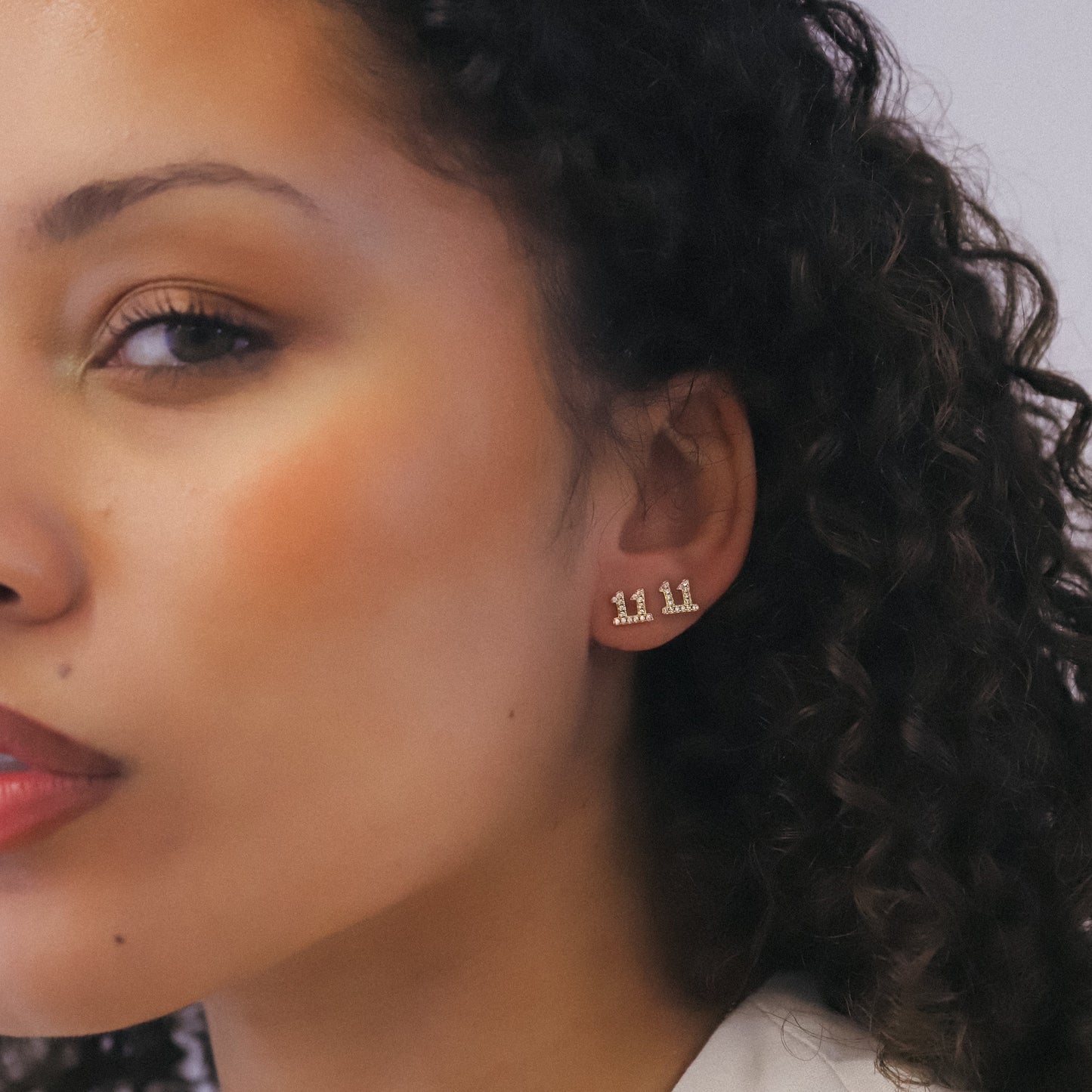 Laila 11:11 Stud Earrings | 18K Gold Plated