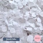 Multi mix Biodegradable paper Confetti - Double White