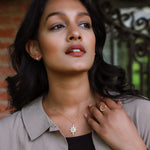 Zira Star and Moon Birthstone Ring | 18K Gold Plated