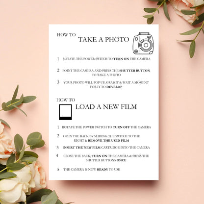 Instax photo guestbook instruction sign WedFetti