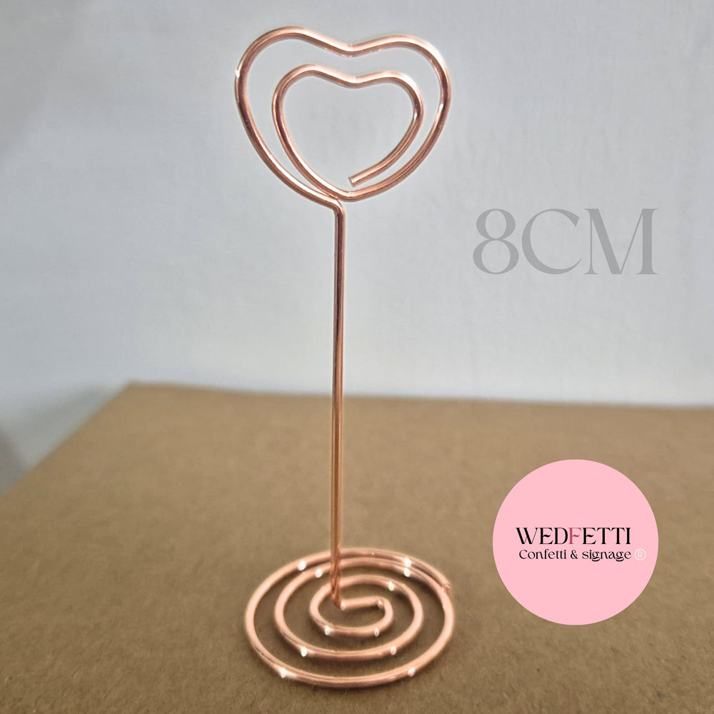 Rose Gold heart sign stand 8cm