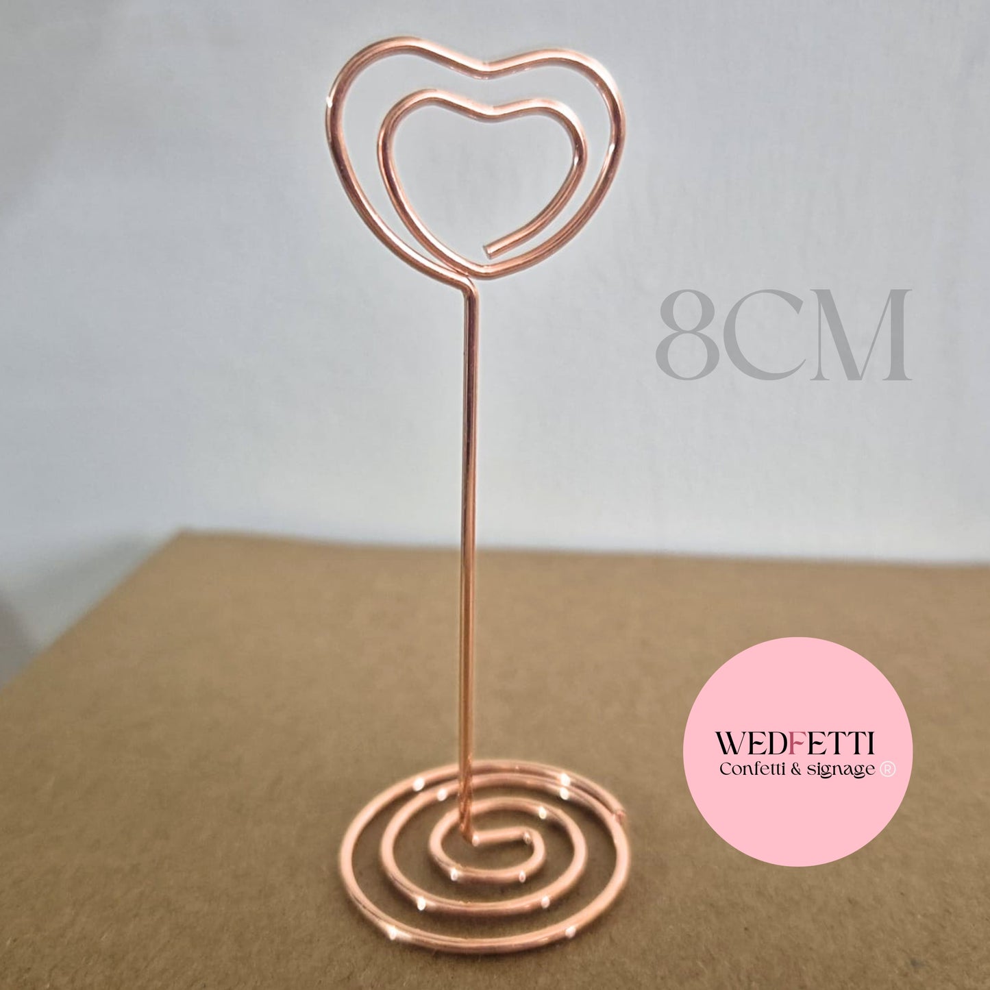 Rose Gold heart sign stand 8cm