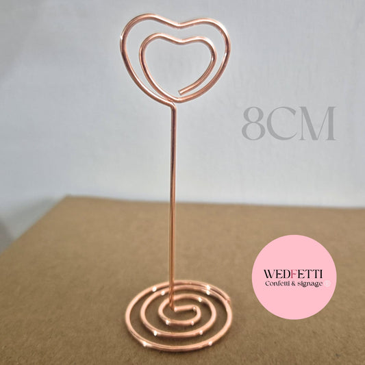 Rose Gold heart sign stand 8cm